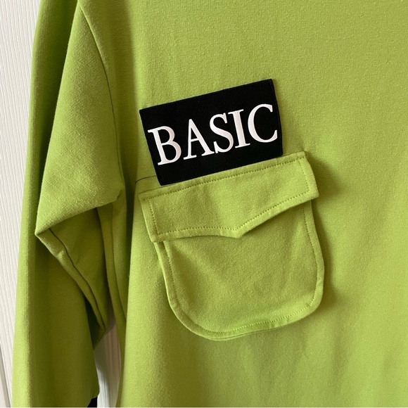 Green tunic dress by La Mu in cotton with cute details in size M - Picture 3 of 8